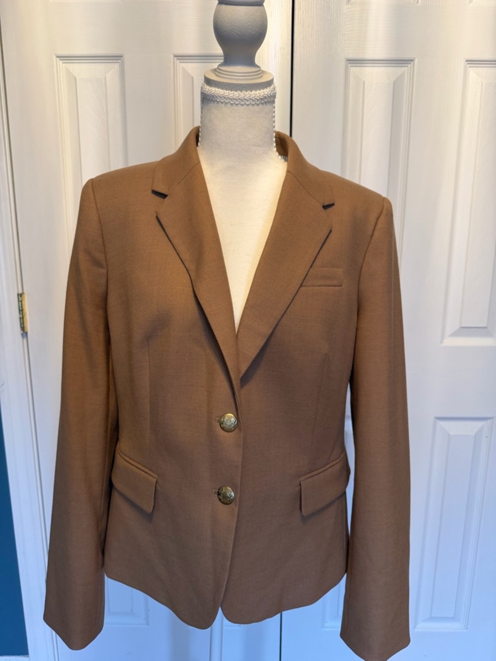 J. Crew Camel Brown Two-Button Tailored Blazer